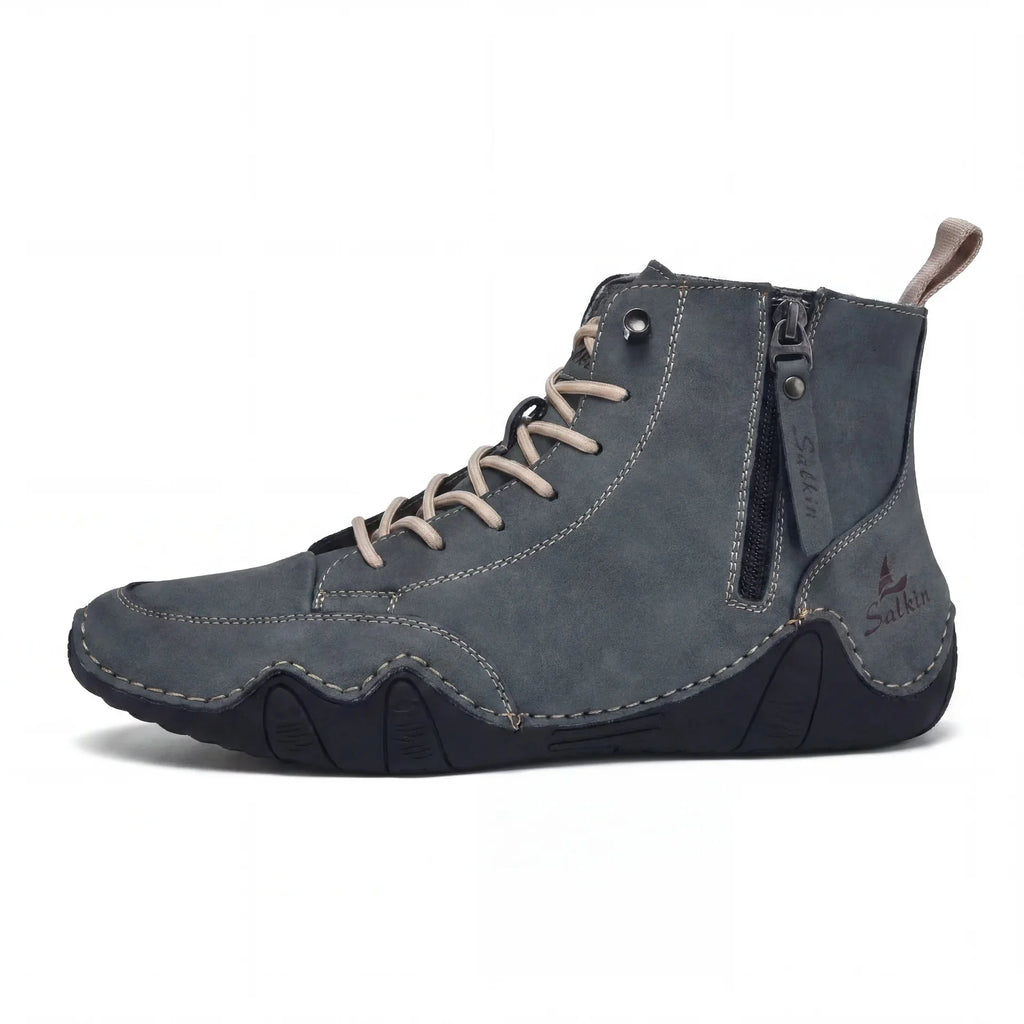 Chaussures Pieds-Nus Zippées Zero-Drop Cuir Vegan Déperlantes