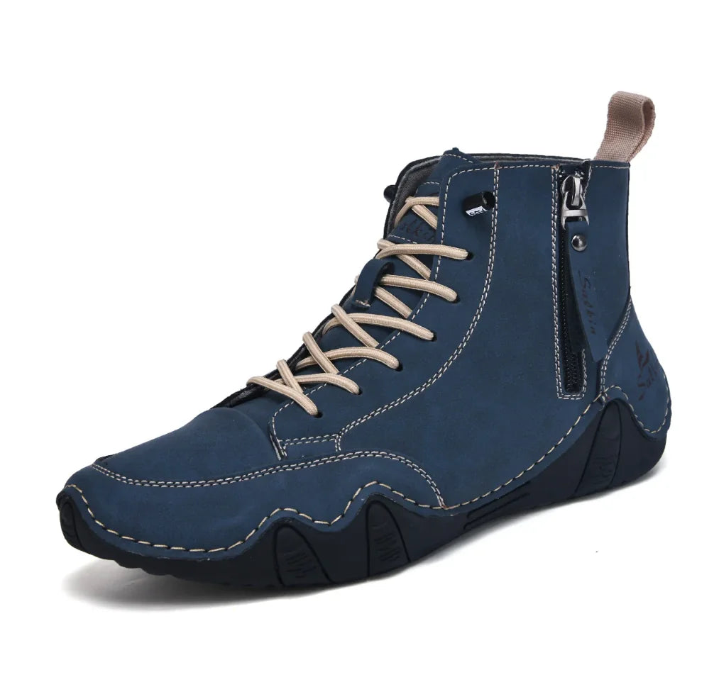 Chaussures Pieds-Nus Zippées Zero-Drop Cuir Vegan Déperlantes